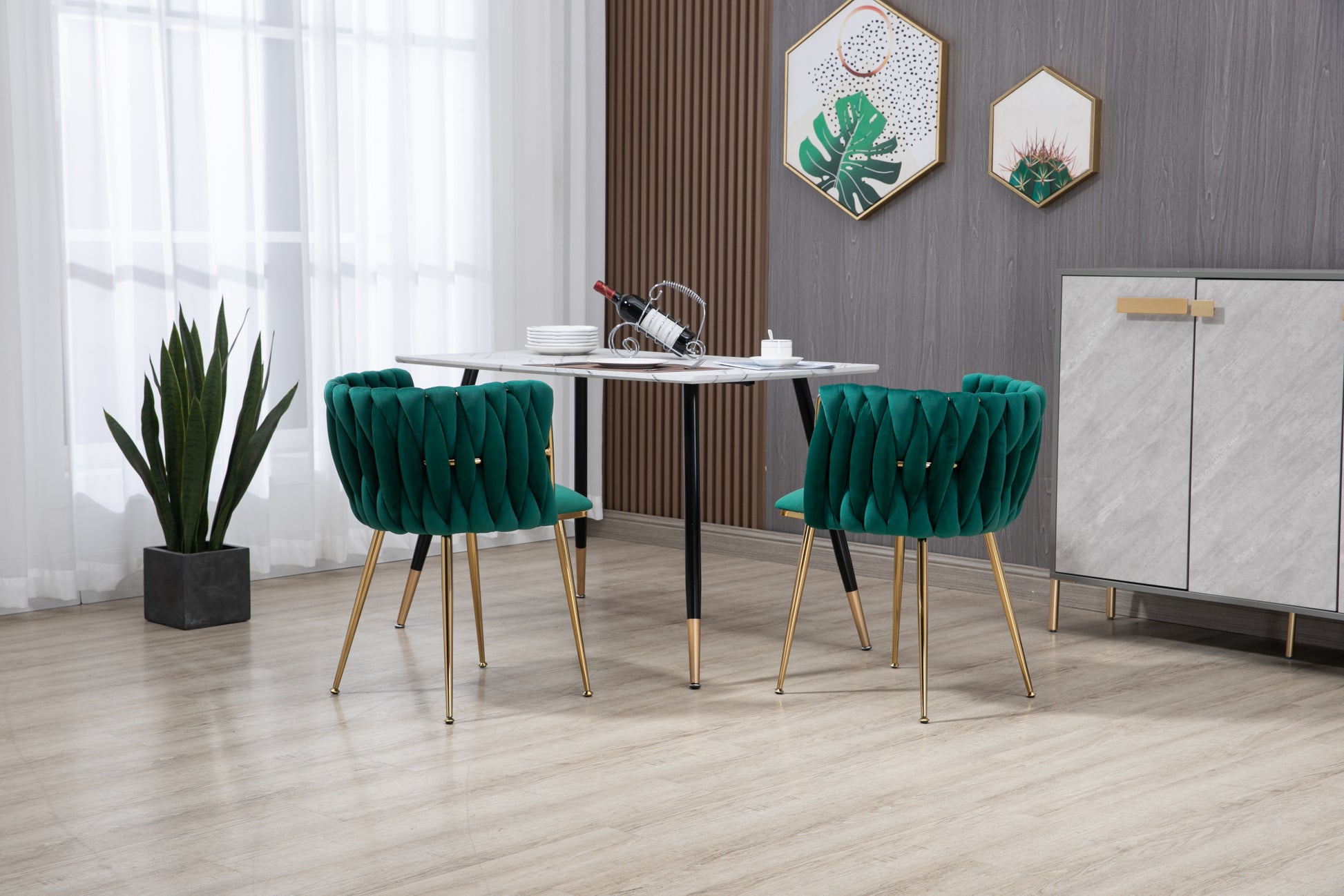 Coolmore Leisuredining Chairsaccent Chair2Pc Set Emerald Metal