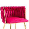 Coolmore Leisuredining Chairsaccent Chair2Pc Set Rose Red Metal