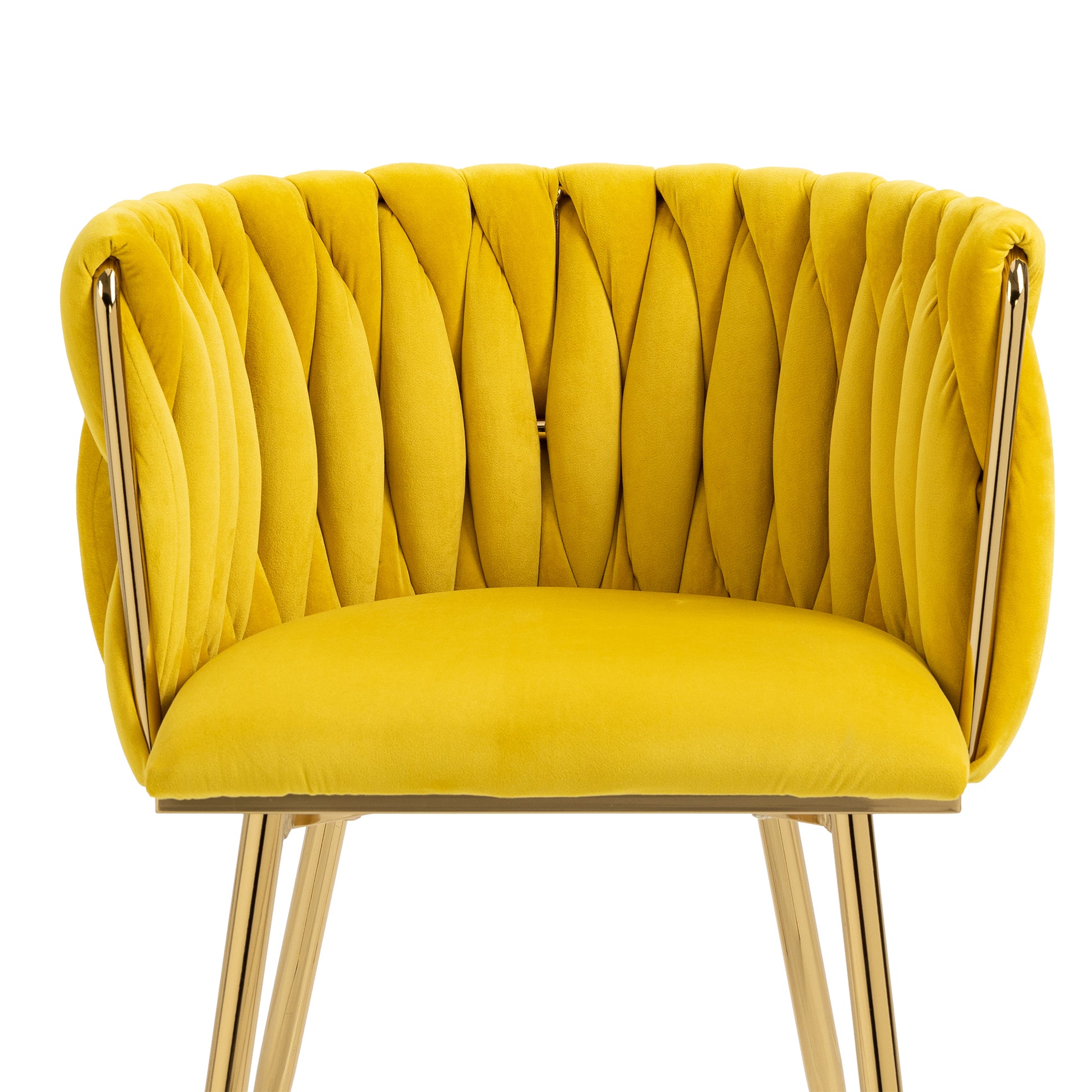 Coolmore Leisuredining Chairsaccent Chair1Pc Set Mustard Metal
