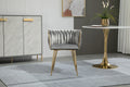 Coolmore Leisuredining Chairsaccent Chair2Pc Set Grey Metal
