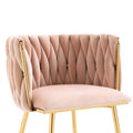Coolmore Leisuredining Chairsaccent Chair2Pc Set Pink Metal