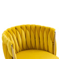 Coolmore Leisuredining Chairsaccent Chair1Pc Set Mustard Metal