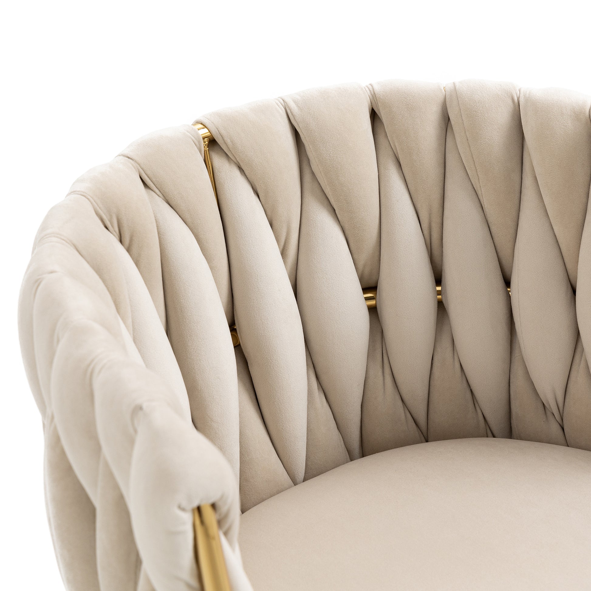 Coolmore Leisuredining Chairsaccent Chair1Pc Set Ivory Metal