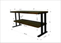 Media Console Table With One Shelf To Your Home Decor, Natural Reclaimed Wood And Black Finish Natural Solid Wood