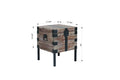 Antique Reclaimed Wood Gray Trunk Table And Side Table S 3 With Large Storage Dress Up Your Liviing Room Antique Gray Solid Wood