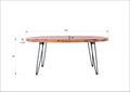 Oval Natural Reclaimed Wood Foldable Cocktail Table For Your Living Room Natural Solid Wood