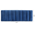 Metal Base Upholstered Bench For Bedroom For Entryway Navy Blue Velvet