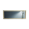 96In. W X36 In. H Frameless Led Single Bathroom Vanity Mirror In Polished Crystal Bathroom Vanity Led Mirror With 3 Color Lights Mirror For Bathroom Wall Gold Aluminium