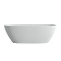 1700Mm Solid Surface Bathtub For Bathroom White Oval Bathroom Freestanding Tubs Matte 61 69 In Modern Soaking Center Solid Surface Solid Surface