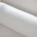 Chaise Lounge With Scroll Arms White Fabric