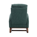 Coolmore Rocking Chair, Modern Glider Chair, Recliner Armchair With Wood Legs And Side Pocket, Nursery Rocking Accent Chair With High Back For Living Room Bedroom Emerald Linen Emerald Foam Solid Wood