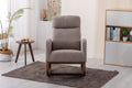 Coolmore Rocking Chair, Modern Glider Chair, Recliner Armchair With Wood Legs And Side Pocket, Nursery Rocking Accent Chair With High Back For Living Room Bedroom Grey Linen Grey Foam Solid Wood