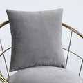 Grey Velvet Bar Chair, Pure Gold Plated, Unique Design,360 Degree Rotation, Adjustable Height,Suitable For Dinning Room And Bar,Set Of 2 Grey Velvet