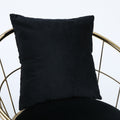 Black Velvet Bar Chair, Pure Gold Plated, Unique Design,360 Degree Rotation, Adjustable Height,Suitable For Dinning Room And Bar,Set Of 2 Black Velvet