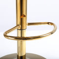Black Velvet Bar Chair, Pure Gold Plated, Unique Design,360 Degree Rotation, Adjustable Height,Suitable For Dinning Room And Bar,Set Of 2 Black Velvet