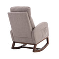 Coolmore Rocking Chair, Modern Glider Chair, Recliner Armchair With Wood Legs And Side Pocket, Nursery Rocking Accent Chair With High Back For Living Room Bedroom Grey Linen Grey Foam Solid Wood