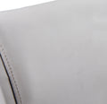 Full Size Upholstered Faux Leather Platform Bed With Led Light Bed Frame With Slatted White Full White Solid Wood