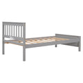 Twin Bed With Headboard And Footboard For Kids, Teens, Adults,With A Nightstand,Grey Twin Grey Pine