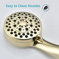 Handheld Shower Head With Hose High Pressure Shower Heads, Gold Gold Plastic