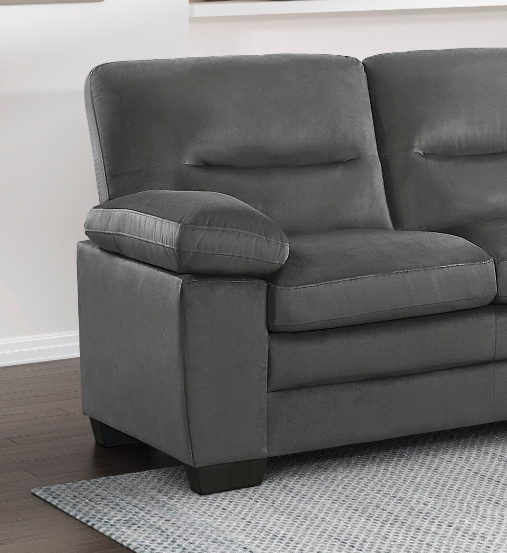 Modern Sleek Design Living Room Furniture 1Pc Sofa Dark Gray Fabric Upholstered Comfortable Plush Seating Dark Gray Primary Living Space Modern Fabric
