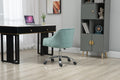 Coolmore Velvet Home Office Desk Chair, Modern Cute Computer Chair, Wheels Swivel Height Adjustable Swivel Task Chair For Home Office Mint Green Velvet Mint Green Foam Metal