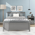 Full Bed With Headboard And Footboard For Kids, Teens, Adults,With A Nightstand,Grey Full Grey Pine