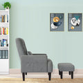 Redde Boo Modern Living Room Leisure Sofa Chair Design Gray Fabric Home Adjustable Cozy Soft Chair Cream White Modern Foam Fabric
