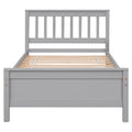 Twin Bed With Headboard And Footboard For Kids, Teens, Adults,With A Nightstand,Grey Twin Grey Pine