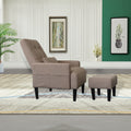Redde Boo Brown Living Room Sofa Single Chair And Ottoman, Modern Multi Function Fabric Living Room Sofa Lounge Chair Bed And Stool.Soft Leisure Single Chair Adjustable Into 5 Angles With Sofa Bed Gray Modern Foam Fabric
