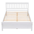 Full Bed With Headboard And Footboard For Kids, Teens, Adults,With A Nightstand ,White White Pine