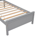 Twin Bed With Headboard And Footboard For Kids, Teens, Adults,With A Nightstand,Grey Twin Grey Pine