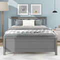 Full Bed With Headboard And Footboard For Kids, Teens, Adults,With A Nightstand,Grey Full Grey Pine