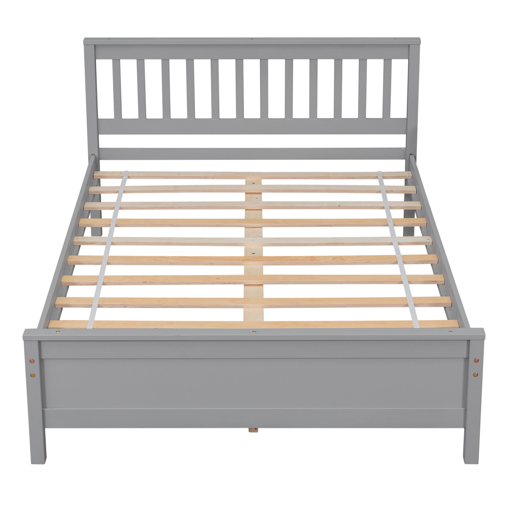 Full Bed With Headboard And Footboard For Kids, Teens, Adults,With A Nightstand,Grey Full Grey Pine