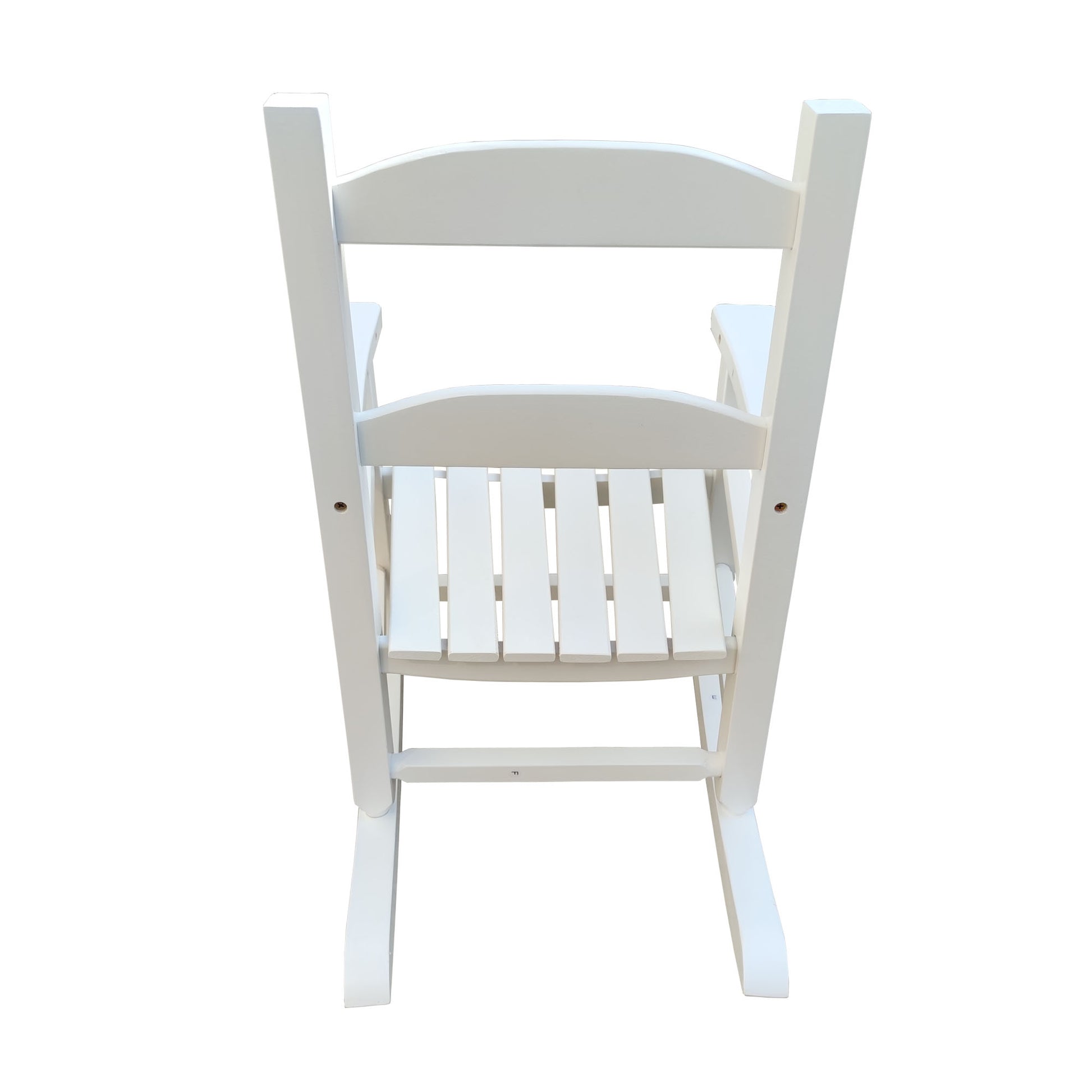 Children'S Rocking White Chair Indoor Or Outdoor Suitable For Kids Durable Populus Wood White Solid Wood