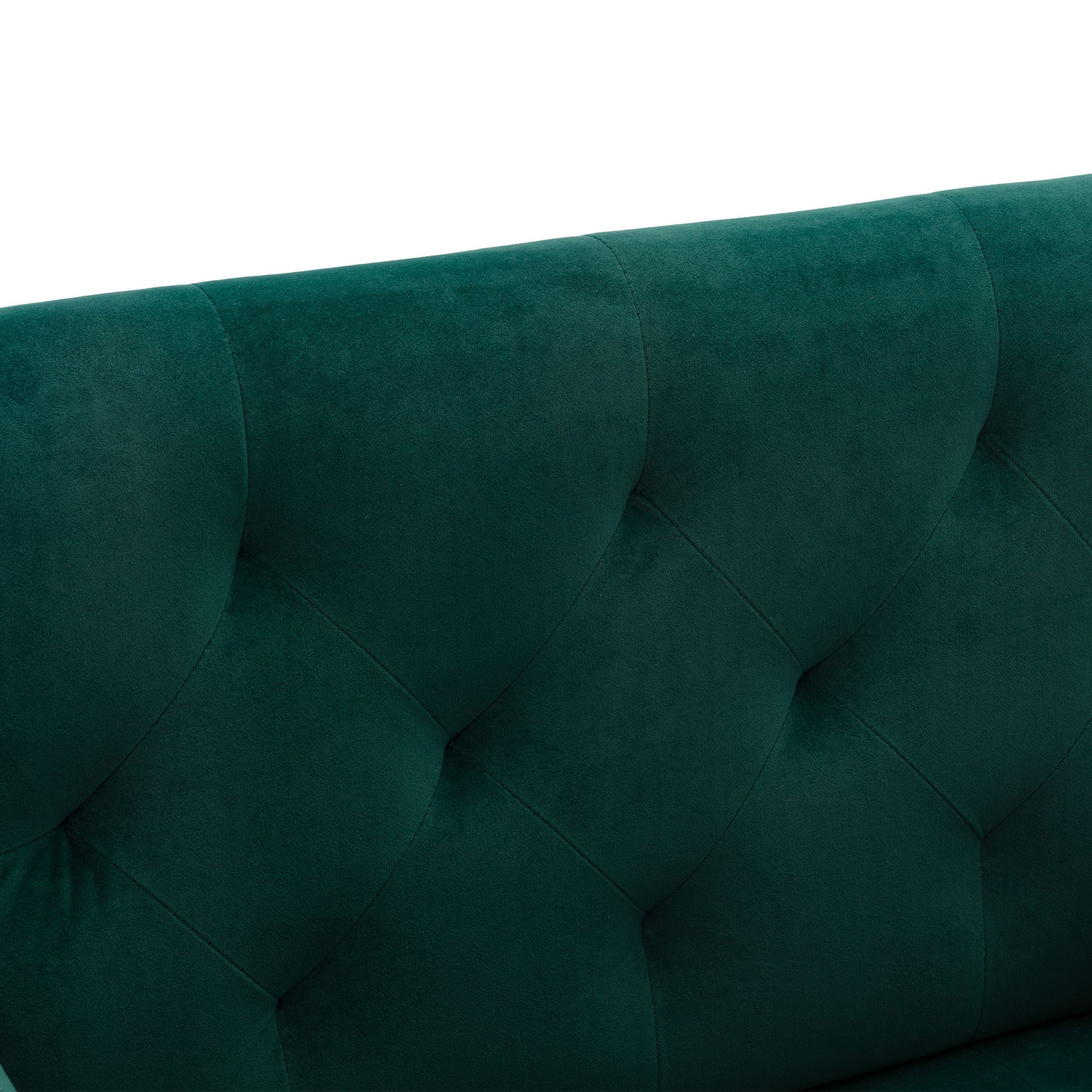 Coolmore Accent Chair ,Leisure Single Sofa With Rose Golden Feet Green Polyester
