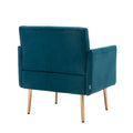 Coolmore Accent Chair ,Leisure Single Sofa With Rose Golden Feet Teal Polyester