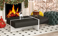 Contemporary Rectangle Design Living Room Furniture, Modern High Gloss Surface Cocktail Table, Center Table For Sofa Or Upholstered Chairs, 45.2*25.5*13.7In, Black Black Particle Board