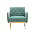 Coolmore Accent Chair ,Leisure Single Sofa With Rose Golden Feet Mint Green Polyester