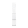 Freestanding Cabinet With Inadjustable Shelves And Two Doors For Kitchen, Dining Room, White White Mdf