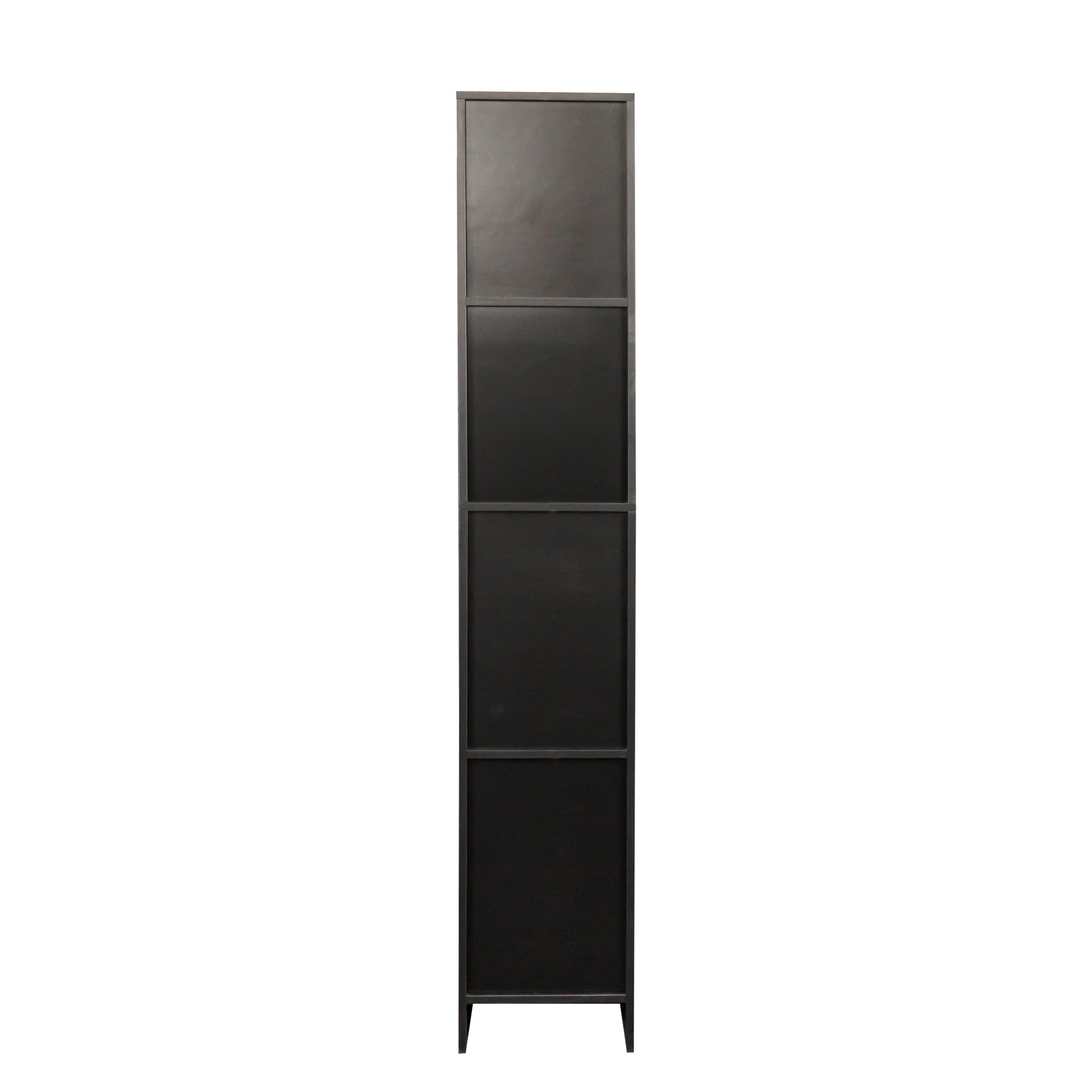 Freestanding Cabinet With Inadjustable Shelves And Two Doors For Kitchen, Dining Room,Black Black Mdf