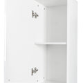 Freestanding Cabinet With Inadjustable Shelves And Two Doors For Kitchen, Dining Room, White White Mdf