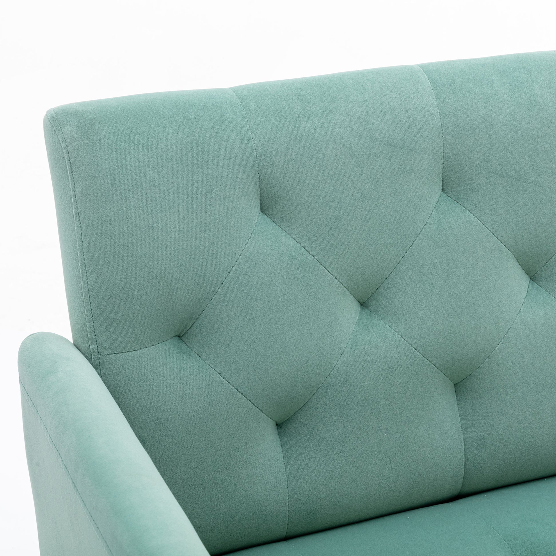 Coolmore Accent Chair ,Leisure Single Sofa With Rose Golden Feet Mint Green Polyester