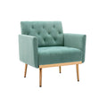 Coolmore Accent Chair ,Leisure Single Sofa With Rose Golden Feet Mint Green Polyester