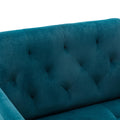 Coolmore Accent Chair ,Leisure Single Sofa With Rose Golden Feet Teal Polyester