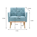 Coolmore Accent Chair ,Leisure Single Sofa With Rose Golden Feet Blue Polyester