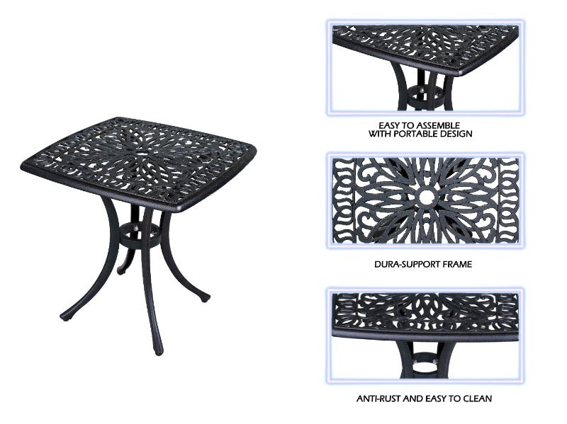 End Table Gunmetal Aluminum