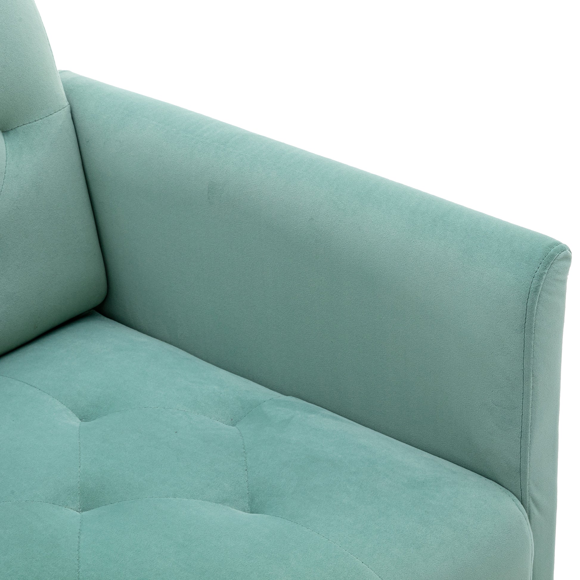 Coolmore Accent Chair ,Leisure Single Sofa With Rose Golden Feet Mint Green Polyester