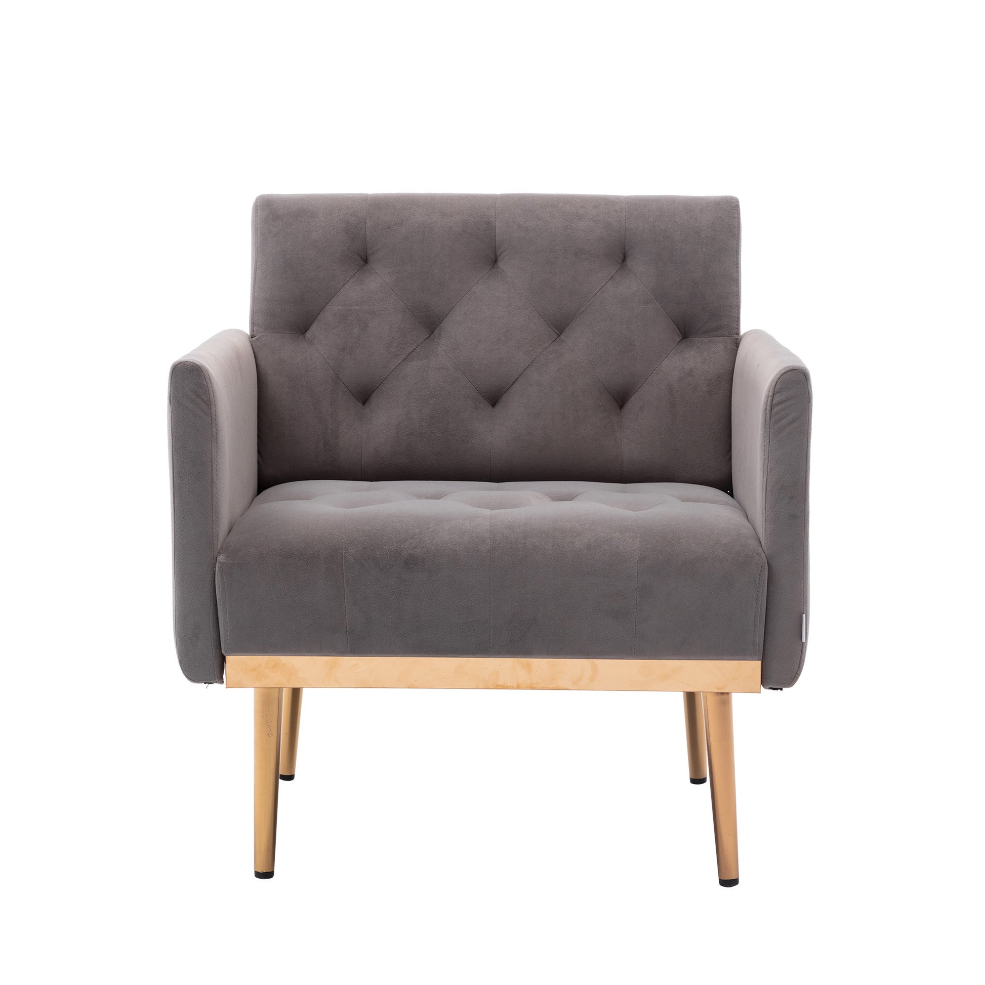 Coolmore Accent Chair ,Leisure Single Sofa With Rose Golden Feet Grey Polyester