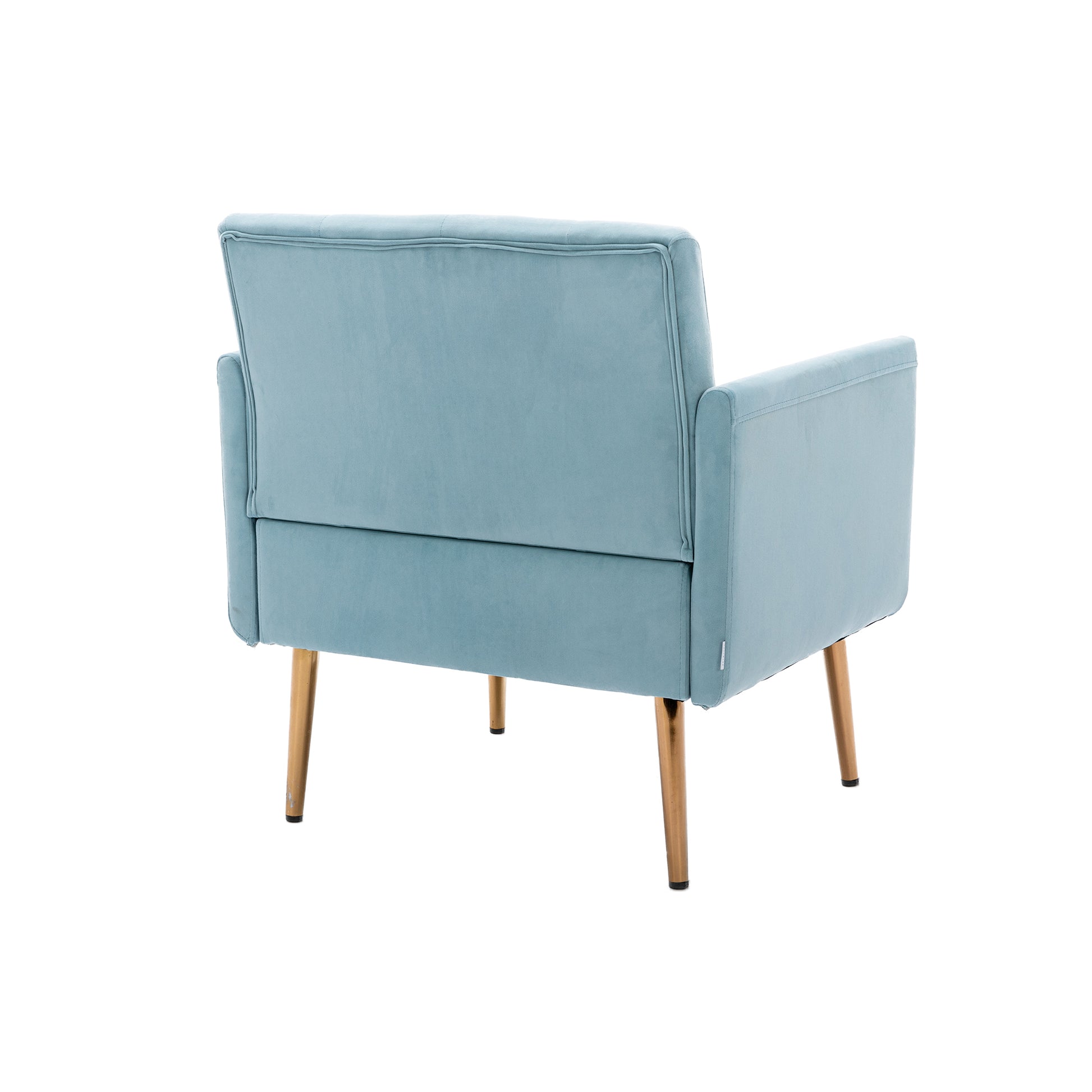 Coolmore Accent Chair ,Leisure Single Sofa With Rose Golden Feet Blue Polyester