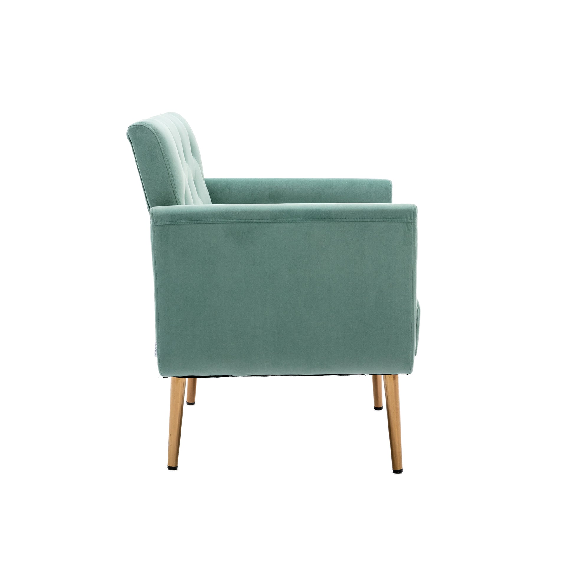 Coolmore Accent Chair ,Leisure Single Sofa With Rose Golden Feet Mint Green Polyester